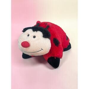 RARE Pillow Pet Ms Ladybug 2010 Red Black Soft Stuffed Plush Original 18" Retire